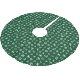 Falda Para El Árbol De Navidad De Poliéster Falda verde de copo de nieve