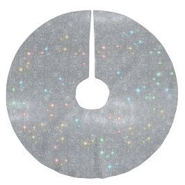 Falda Para El Árbol De Navidad De Poliéster Falso brillo de la luz de navidad de la chispa de