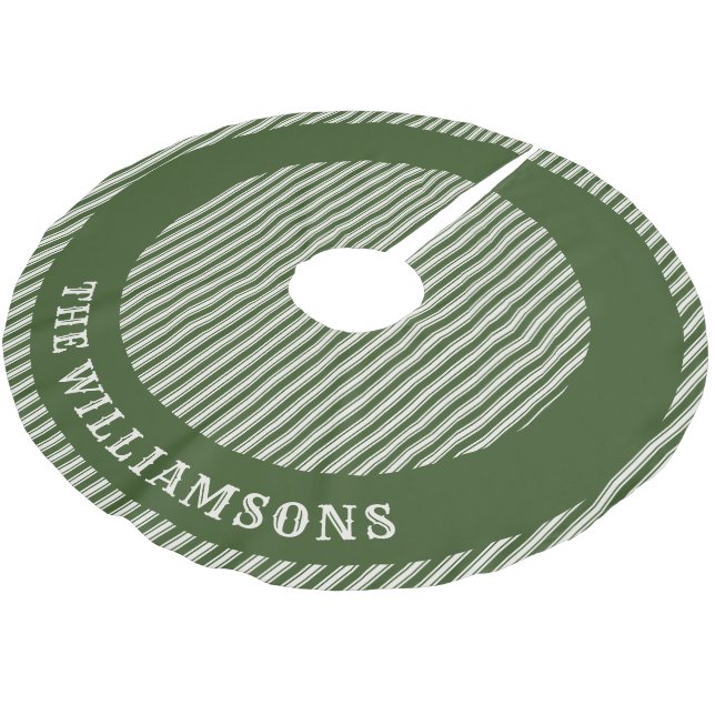 Falda Para El Árbol De Navidad De Poliéster familia personalizada nombre navidad falda árbol (Angular)