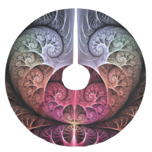 Falda Para El Árbol De Navidad De Poliéster Fantasía irreal abstracta arte fractal