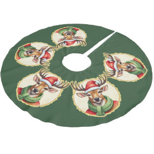 Falda Para El Árbol De Navidad De Poliéster Favoritos divertidos de los Navidades de animales