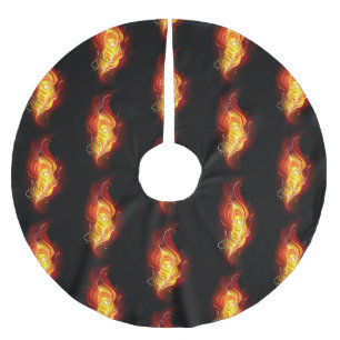 Falda Para El Árbol De Navidad De Poliéster Feather Peacock