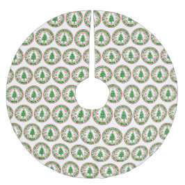 Falda Para El Árbol De Navidad De Poliéster Feliz Navidad