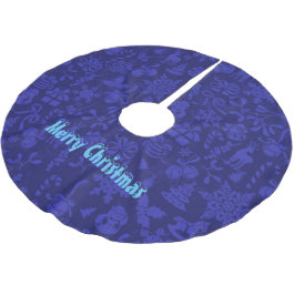 Falda Para El Árbol De Navidad De Poliéster Feliz Navidad