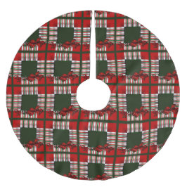 Falda Para El Árbol De Navidad De Poliéster Feliz Navidad