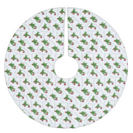 Falda Para El Árbol De Navidad De Poliéster Feliz Navidad