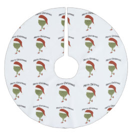 Falda Para El Árbol De Navidad De Poliéster ¡Feliz Navidad! Alcachofa Corriendo