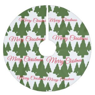 Falda Para El Árbol De Navidad De Poliéster Feliz Navidad Árboles verdes