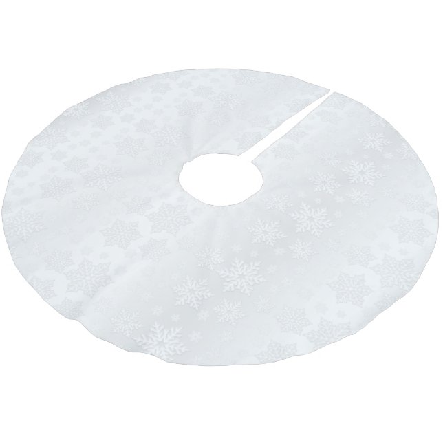 Falda Para El Árbol De Navidad De Poliéster Feliz Navidad White Snack Satin (Angular)