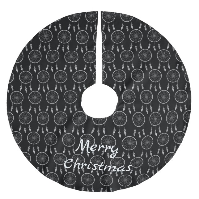 Falda Para El Árbol De Navidad De Poliéster Fenómenos de punta de flecha Pow-wow Thunder_Cove (Anverso)