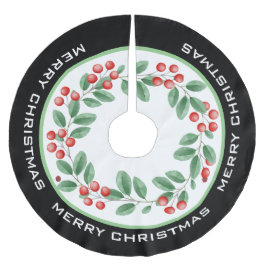 Falda Para El Árbol De Navidad De Poliéster FEROSAS NAVIDAD CON BARRAS Rojas