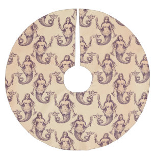 Falda Para El Árbol De Navidad De Poliéster Festividad de las sirvientas