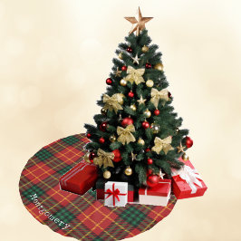 Falda Para El Árbol De Navidad De Poliéster Festividad Plaid Tartan
