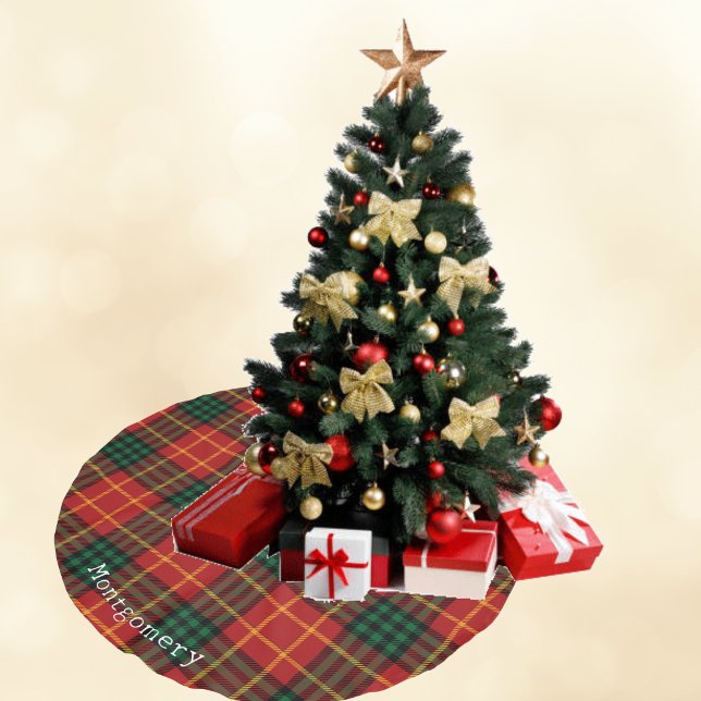 Falda Para El Árbol De Navidad De Poliéster Festividad Plaid Tartan (Subido por el creador)