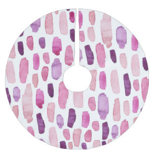 Falda Para El Árbol De Navidad De Poliéster Flechas de color de agua: rosa, púrpura.