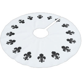 Falda Para El Árbol De Navidad De Poliéster Fleur De Lis