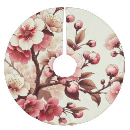 Falda Para El Árbol De Navidad De Poliéster Flor de Cerezo