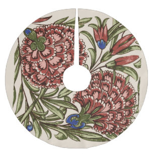 Falda Para El Árbol De Navidad De Poliéster Flor de clavel Tile Antiguo Arte Rústico