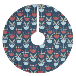 Falda Para El Árbol De Navidad De Poliéster Flor geométrica: ornamento ventilado multicolor
