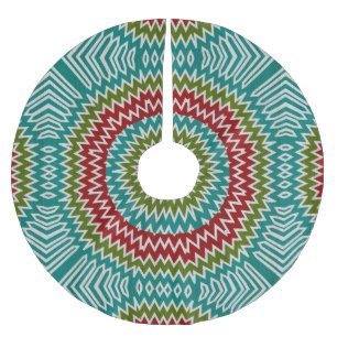 Falda Para El Árbol De Navidad De Poliéster Flor mandalaica hipnótica