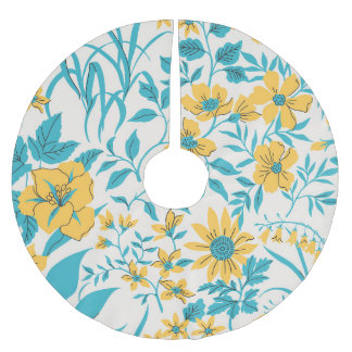 Falda Para El Árbol De Navidad De Poliéster Floral vintage: Liberty Motif Seamless