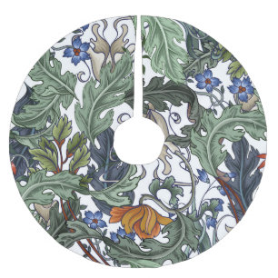 Falda Para El Árbol De Navidad De Poliéster Flores, arte deco, moderno, sin costura.