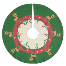 Flores de árboles de navidad para renos y luces