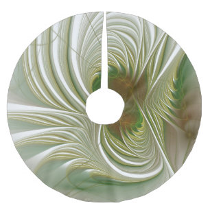 Falda Para El Árbol De Navidad De Poliéster Flores de fantasía fractal blandas y tendientes