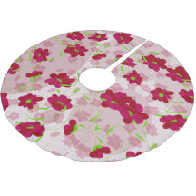 Flores rosadas y rojas - Falda de árbol floral