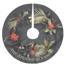 Foliage tropical exótico en oro y negro