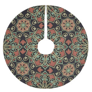 Falda Para El Árbol De Navidad De Poliéster Fondo coloreado abstracto oriental