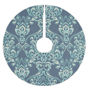 Falda Para El Árbol De Navidad De Poliéster Fondo de escritorio barroco floral vintage