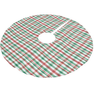 Falda Para El Árbol De Navidad De Poliéster Funda base del árbol de Navidad Verde rojo tradici
