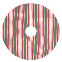 Funda para árbol de Navidad con franja roja, verde