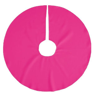 Falda Para El Árbol De Navidad De Poliéster Fushia rosa caliente de aroma navideño
