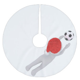 Falda Para El Árbol De Navidad De Poliéster futbolín santa claus christmas