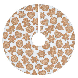 Falda Para El Árbol De Navidad De Poliéster Galletas de jengibre de Navidad