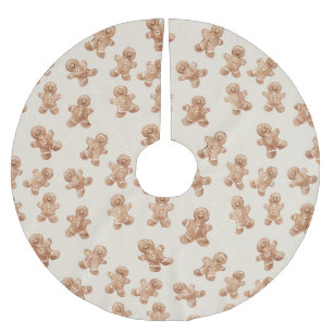 Falda Para El Árbol De Navidad De Poliéster Galletas de Jengibre Navidad