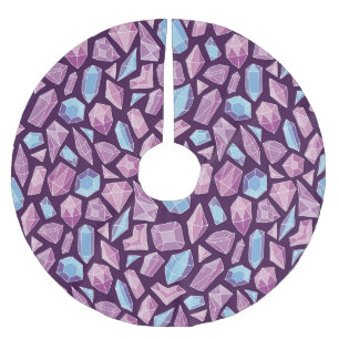 Falda Para El Árbol De Navidad De Poliéster Gemas Doodle, fondo vintage sin costuras.