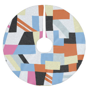 Falda Para El Árbol De Navidad De Poliéster Geometric creativa: diseño de patrones de longitud
