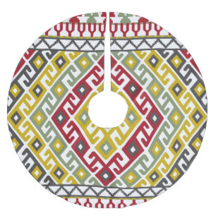 Falda Para El Árbol De Navidad De Poliéster Geométrica turca india: mosaico de fondo vintage