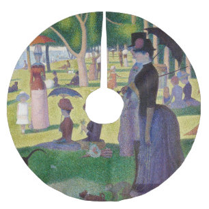 Falda Para El Árbol De Navidad De Poliéster Georges Seurat - Un domingo en La Grande Jatte