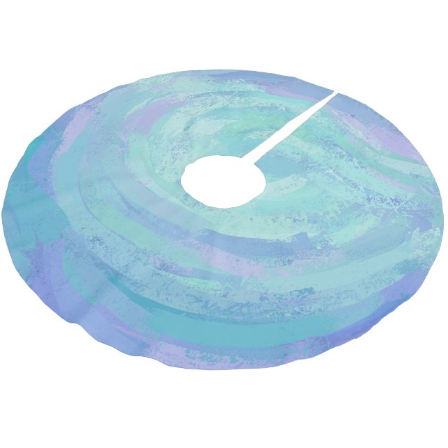 Falda Para El Árbol De Navidad De Poliéster Glaciar (Angular)