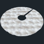 Falda Para El Árbol De Navidad De Poliéster Glam White Faux Leather<br><div class="desc">Glam White Faux Leather</div>