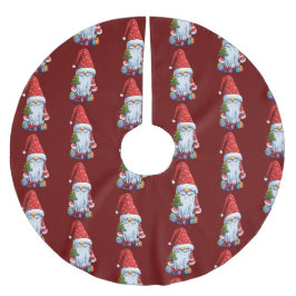 Falda Para El Árbol De Navidad De Poliéster Gnomo de Navidad Gonk vestido con un traje festivo