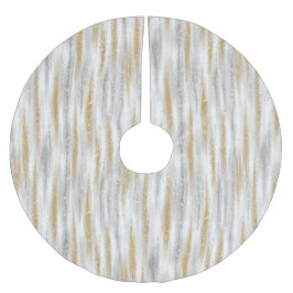 Falda Para El Árbol De Navidad De Poliéster Gold Silver Christmas Celebration