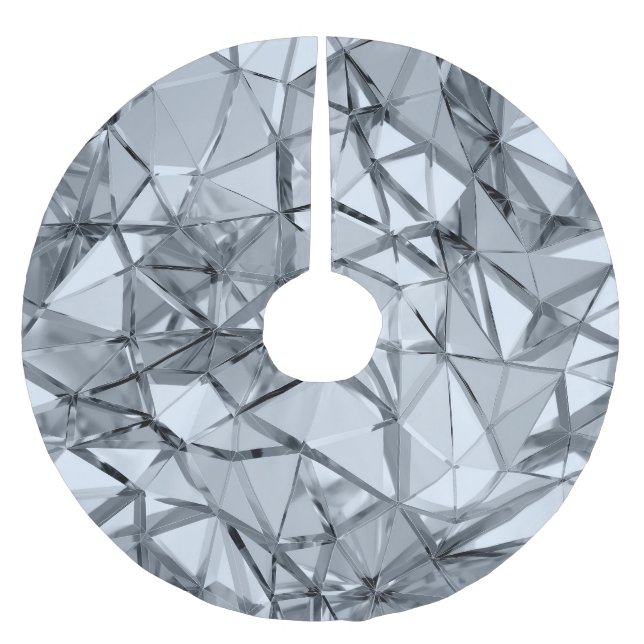 Falda Para El Árbol De Navidad De Poliéster Golden 3D Metalizado: fondo geométrico (Anverso)