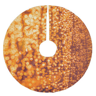 Falda Para El Árbol De Navidad De Poliéster Gotas de lluvia naranjas en vidrio, fondo abstract