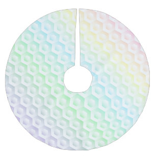 Falda Para El Árbol De Navidad De Poliéster Gradiente arcoiris colorido color pastel