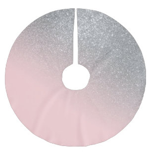 Falda Para El Árbol De Navidad De Poliéster Gradiente de color gris rosa gris rosado Rubor de 